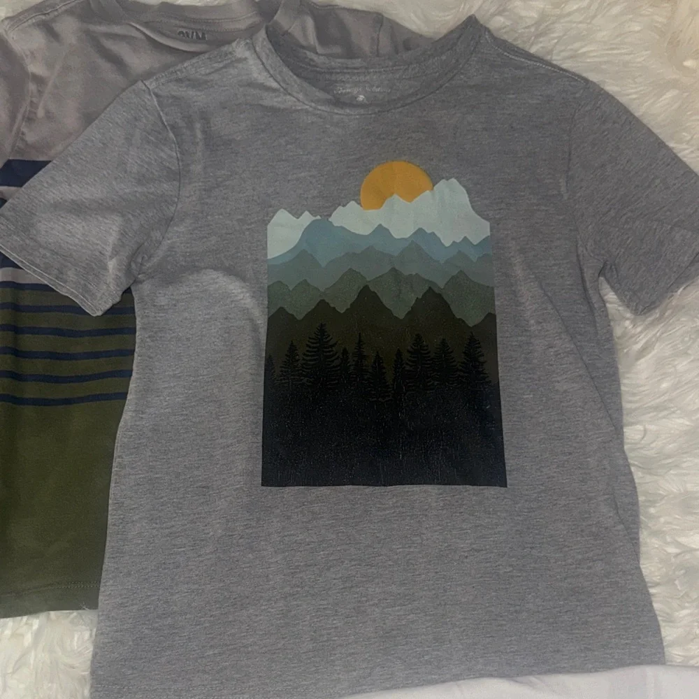 Gymboree Kids Graphic Tees - White, Gray, Green